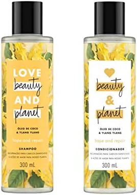 Kit Shampoo 300ml + Condicionador 300ml + Lata Love Beauty and Planet Manteiga de Coco & Ylang Ylang