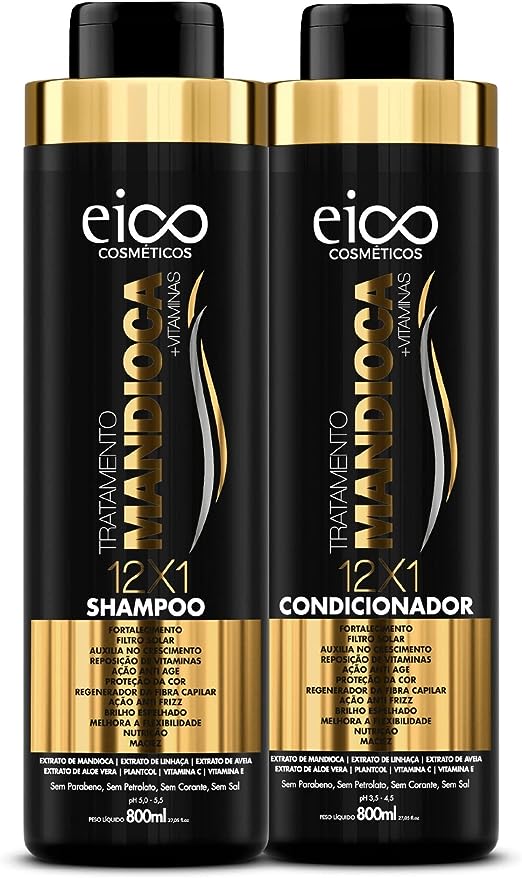 Kits Shampoo e Condicionador 800ml Eico (Diversas linhas)