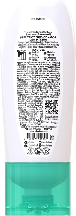 Defrizante Protetor Térmico Salon Line Meu Liso Extremo 200ml